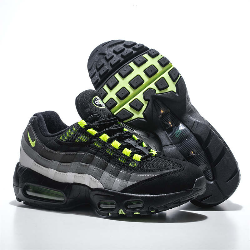 Men's Hot sale Running weapon Air Max 95 Black/Grey Shoes 087